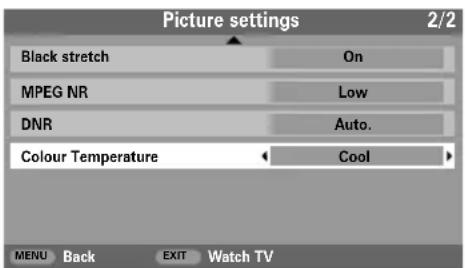 TOSHIBA 42C3035DG - Colour temperature - 1