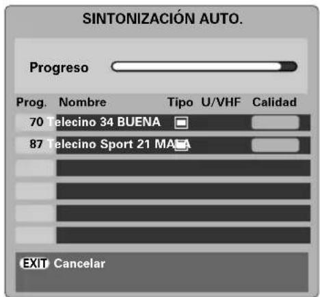 TOSHIBA 42C3035DG - Utilización de la Sintonización auto. - 2