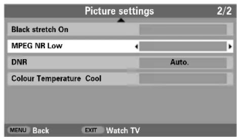 TOSHIBA 42C3035DG - MPEG NR - Noise Reduction - 1
