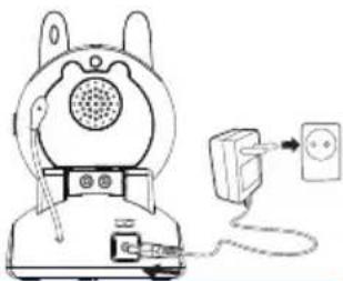 TOPCOM Babyviewer KS4245 - Conexión de la unidad del bebé a la red eléctrica - 1