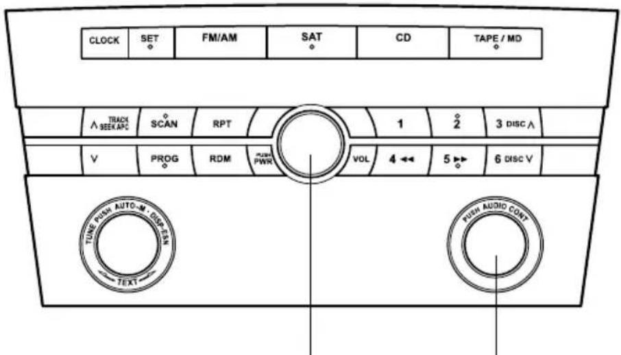 MAZDA 3 (2005) - Commanded'alimentation/volume/tonalité - 1