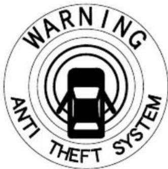 MAZDA 3 (2005) - Autocollantsd'indicationdesystemeantivol - 1