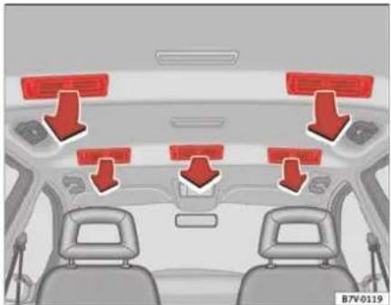 SEAT Alhambra (2007) - Diffuseurs d'air dans le compartiment passagers - 2