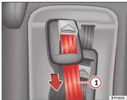 SEAT Alhambra (2007) - Pose du harnais de sécurité pour des enfants du groupe 1 - 2