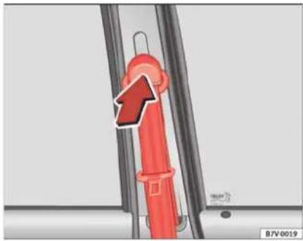 SEAT Alhambra (2007) - Réglage de la ceinture en hauteur - 1