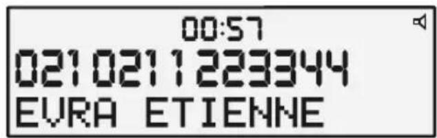 00:57 021 021 1223344 EVRA ETIENNE