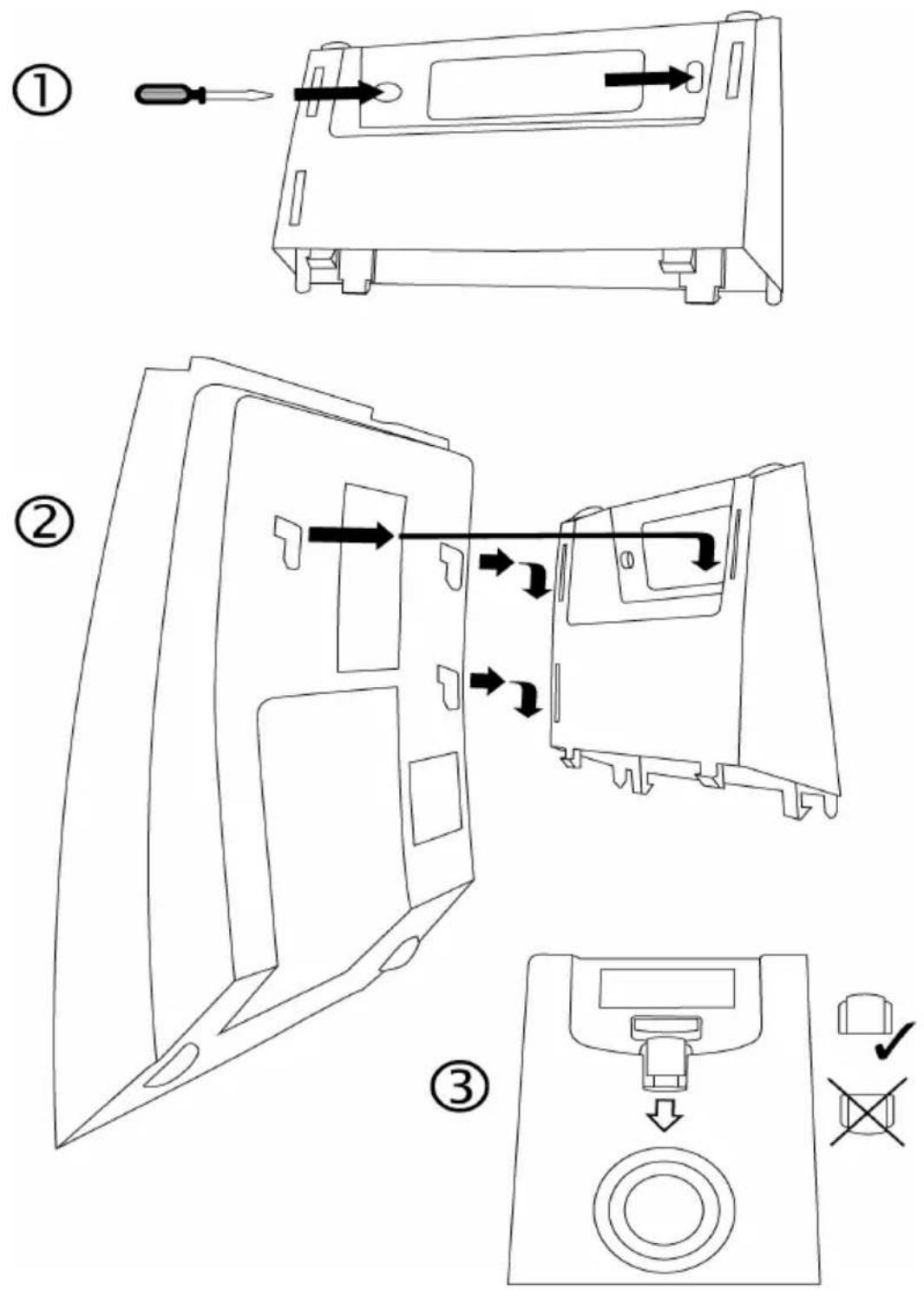 TIPTEL 1020 - Fixation au mur - 1