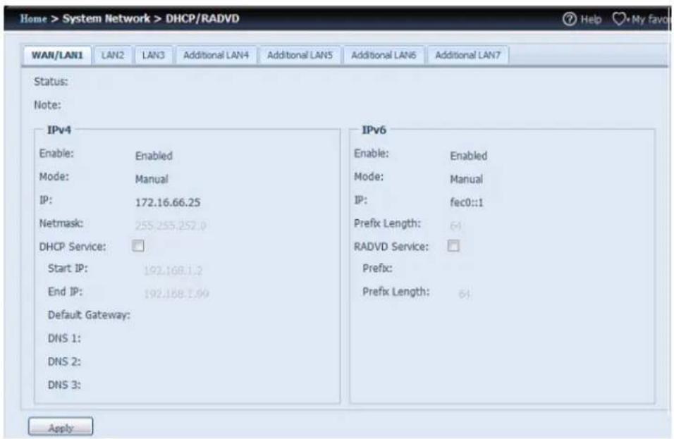 Thecus N4800Eco - DHCP/RADVD - 1