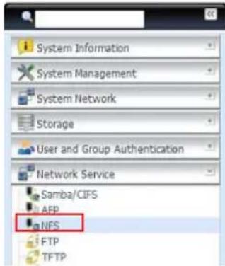 Thecus N4800Eco - Configuration du réseau NFS - 1