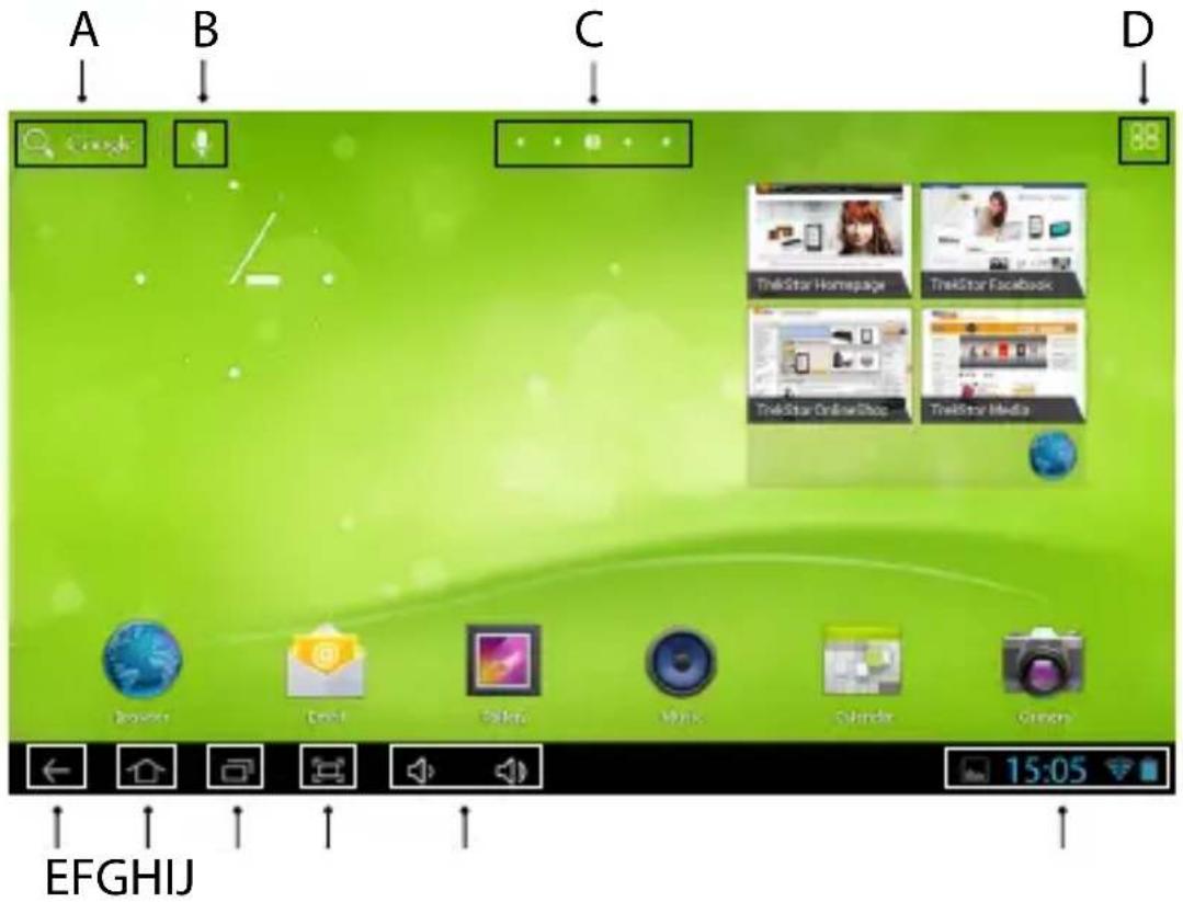 TrekStor SurfTab ventos 7.0 - 8) SurfTab® cihazının çalıştırılması - 1