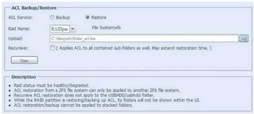 Thecus N4560 - Sauvegarde et restauration ACL3.8.4 - 3