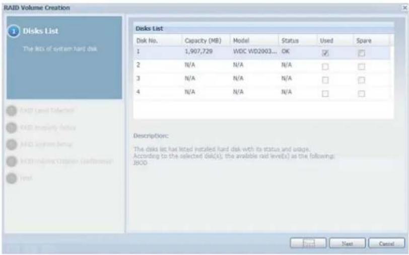 Thecus N4560 - - Créer un volume RAID - 2