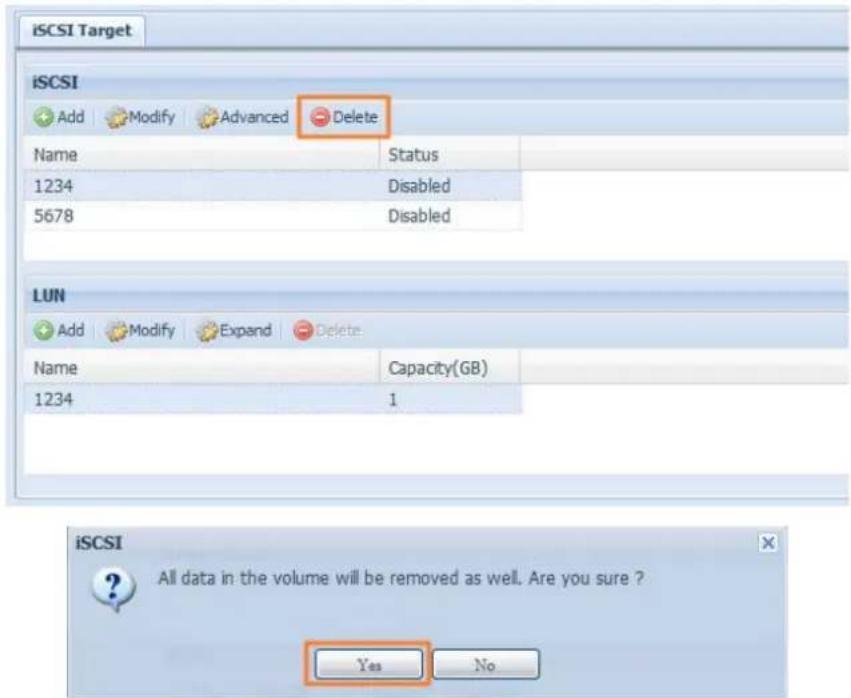 Thecus N4560 - Supprimer un volume - 1