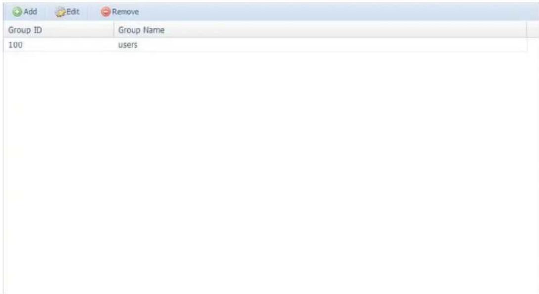 Thecus N4560 - Configuration des groupes locaux3.5.3 - 1