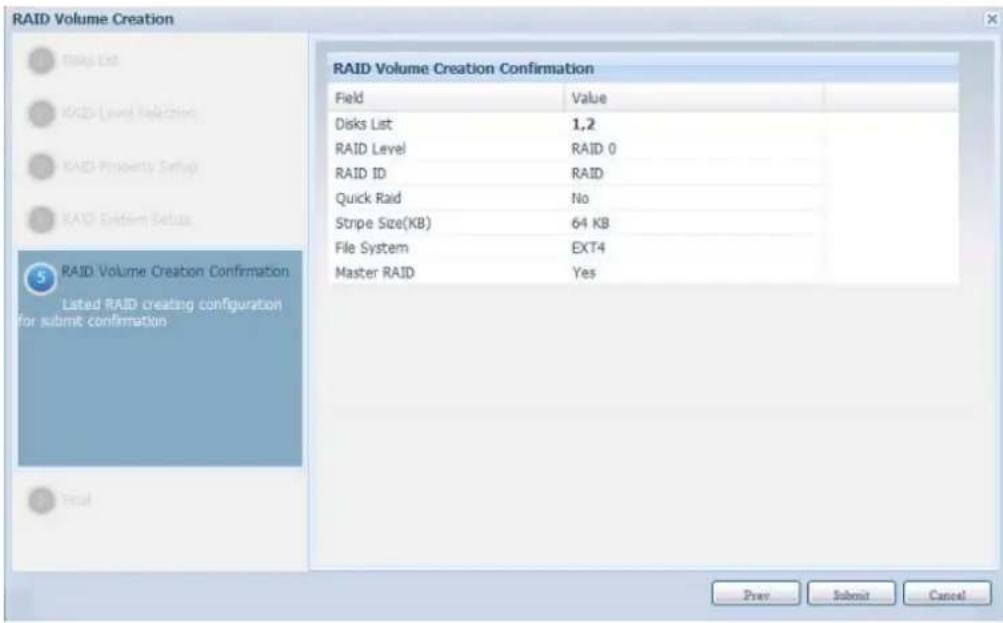 Thecus N4560 - - Créer un volume RAID - 13