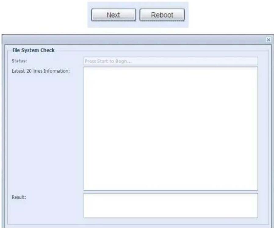 Thecus N4560 - File System Check - 4