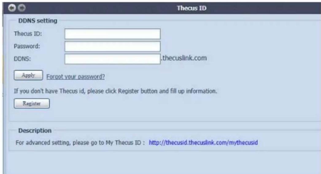 Thecus N4560 - Créer un DDNS gratuite pour votre NAS Thecus: - 1