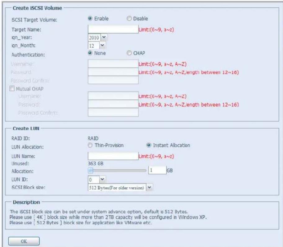 Thecus N4560 - Cible iSCSI - 2