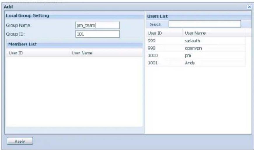 Thecus N4560 - Ajouter des groupes - 1