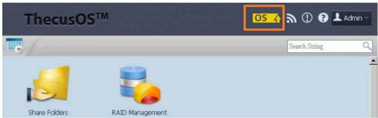 Thecus N4560 - Notification de mise à jour en ligne3.2.5 - 1