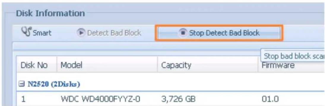 Thecus N4560 - - Bad Block Scan (Balayage de mauvais secteurs) - 2