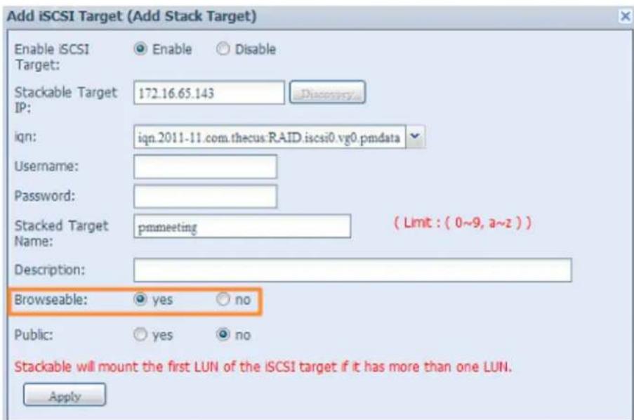 Thecus N4560 - Ajouter un volume cible empilable - 5