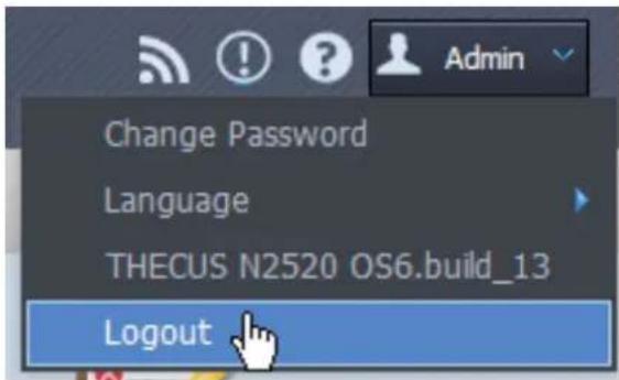 Thecus N4560 - Logout (Déconnecter)3.2.4 - 1