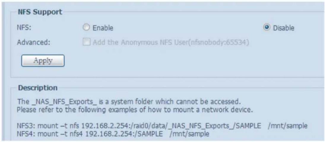 Thecus N4560 - Configuration du réseau NFS3.6.3 - 1