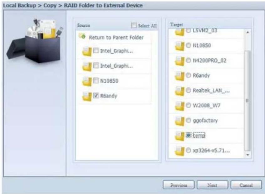 Thecus N2560 - Périphérique externe vers dossier - 3
