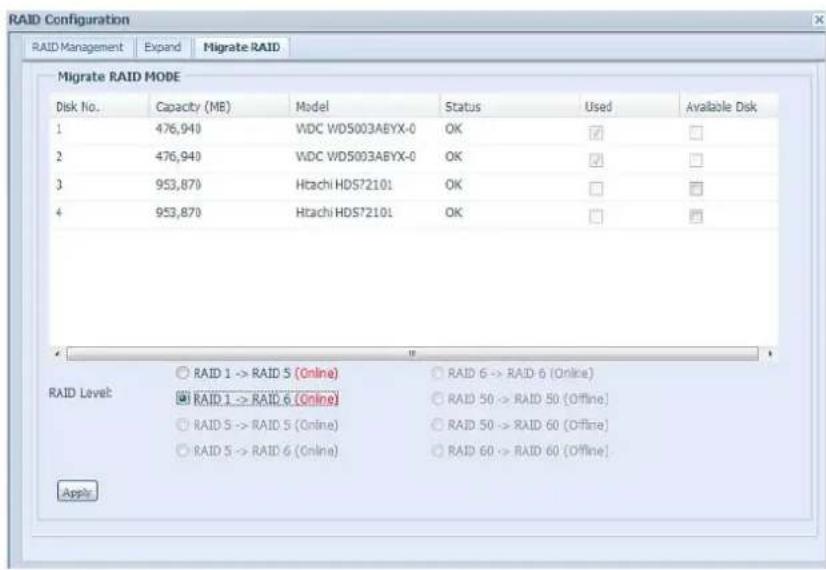 Thecus N2560 - Migrer un volume RAID (N4520/N4560)• - 1