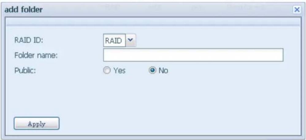 Thecus N2560 - Ajouter des dossiers• - 2