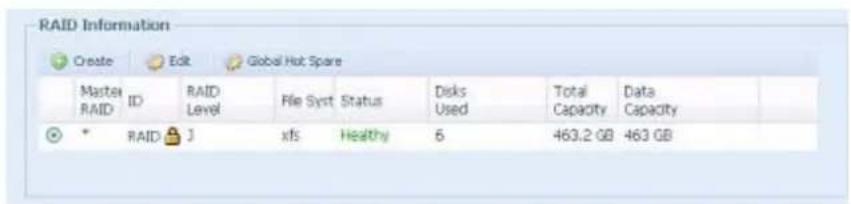 Thecus N2560 - • Créer un volume RAID - 9