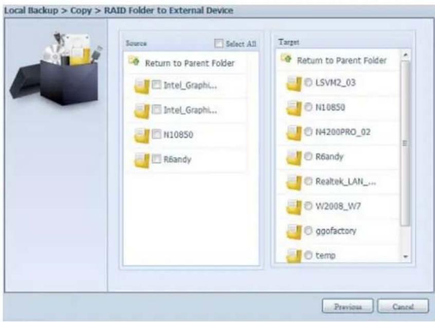 Thecus N2560 - Périphérique externe vers dossier - 2