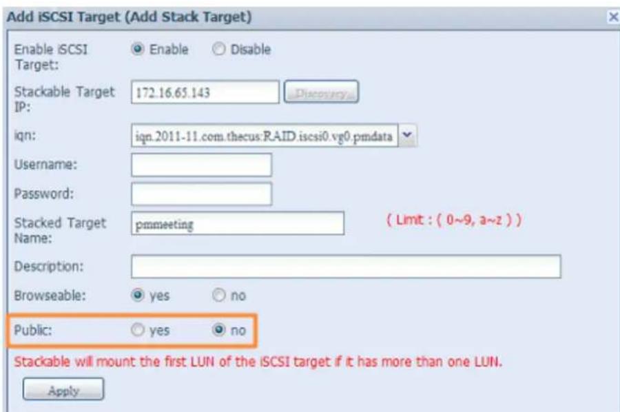 Thecus N2560 - Ajouter un volume cible empilable - 6