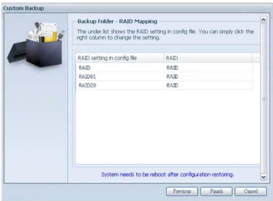 Thecus N2560 - Restore NAS Configuration (Restaurer la configuration NAS)• - 5