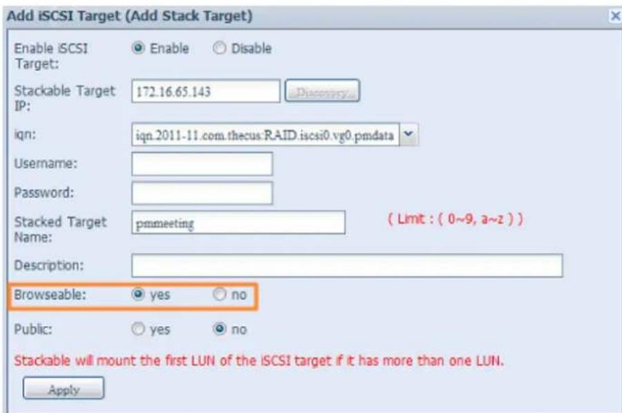 Thecus N2560 - Ajouter un volume cible empilable - 5