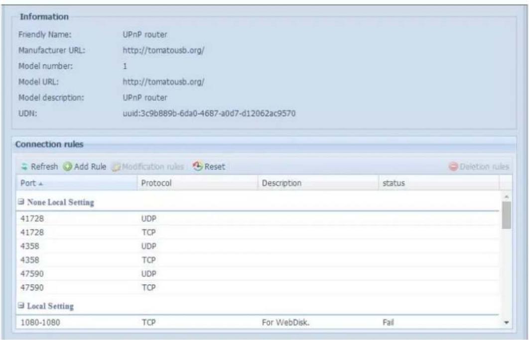 Thecus N2560 - UPnP Port Management (Gestion de port UPnP)3.6.11 - 2