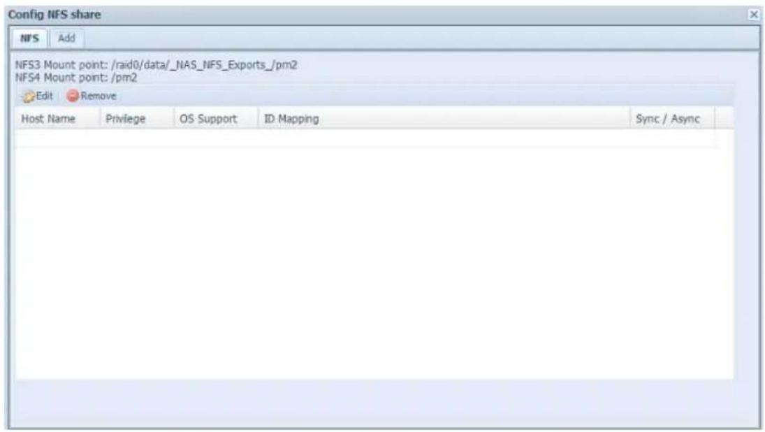 Thecus N2560 - NFS Share (Partage NFS)• - 1