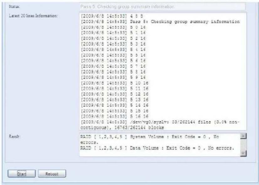 Thecus N2560 - File System Check (Vérification du système de 3.3.15 fichiers) - 6