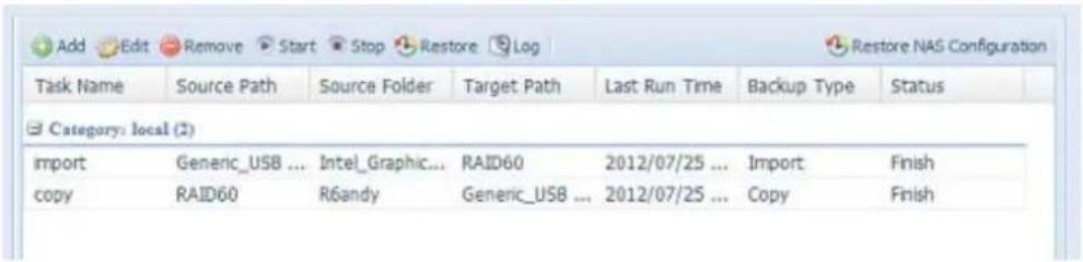 Thecus N2560 - Périphérique externe vers dossier - 6