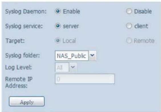 Thecus N2560 - Gestion Syslog3.3.6 - 1