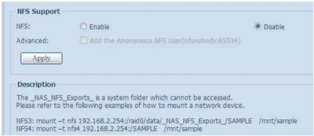 Thecus N2560 - Configuration du réseau NFS3.6.3 - 1
