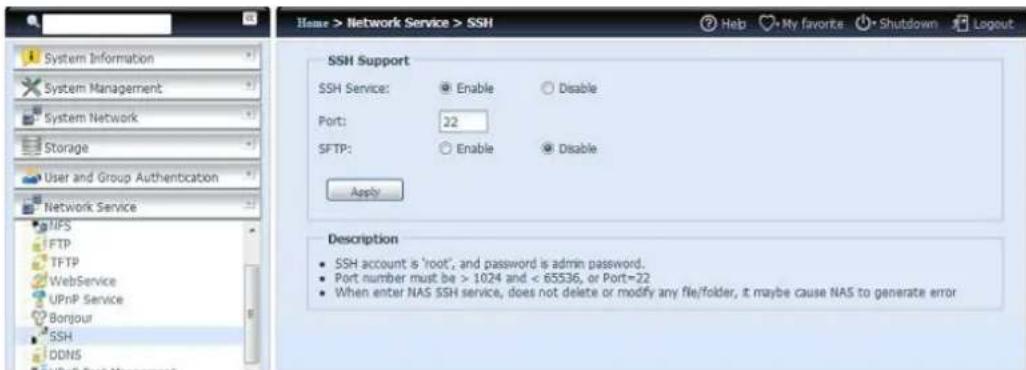 Thecus N7710 - SSH (SSH) - 1