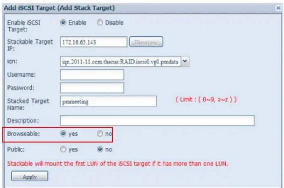 Thecus N7710 - Ajouter un volume cible empilable - 5