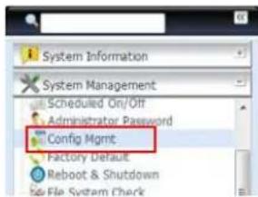 Thecus N7710 - Config Mgmt (Gestion de la config.) - 1