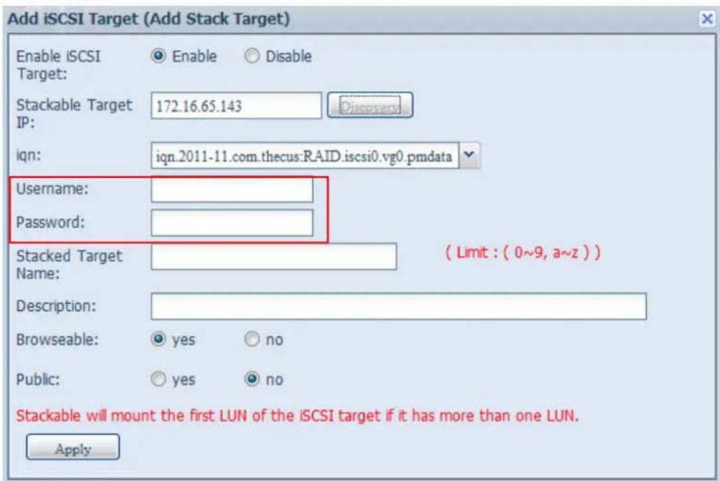 Thecus N7710 - Ajouter un volume cible empilable - 2