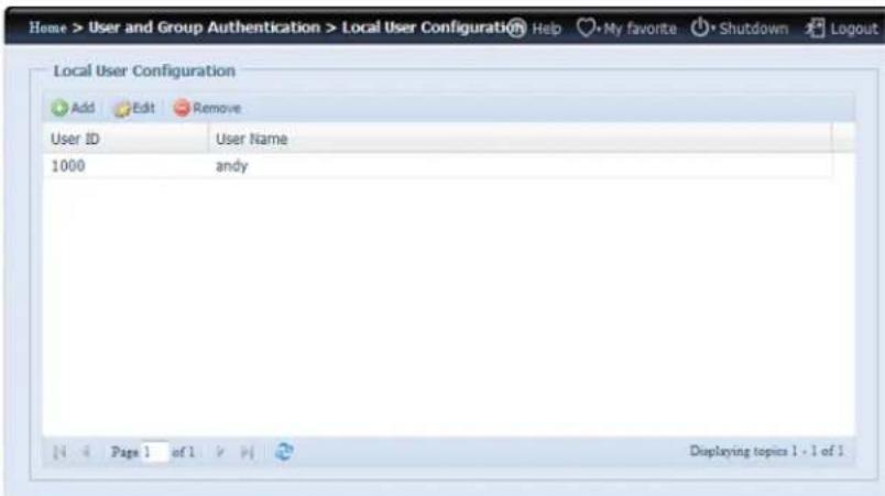 Thecus N8810U - Local User Configuration (Configuration des utilisateurs locaux) - 2