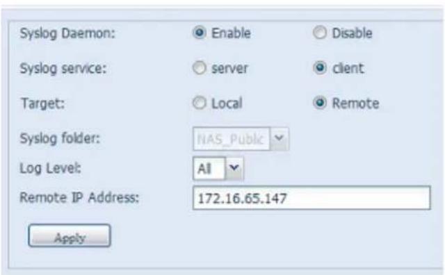 Thecus N8810U - Gestion Syslog - 3