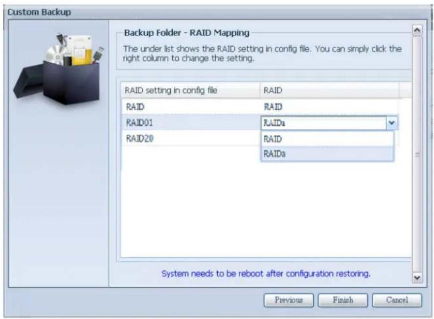 Thecus N8810U - Restore NAS Configuration (Restaurer la configuration NAS) - 8
