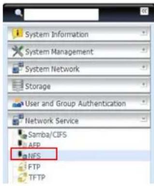 Thecus N8810U - Configuration du réseau NFS - 1